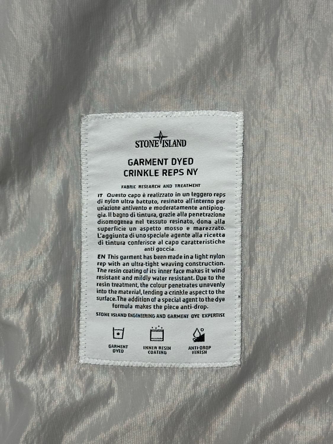 스톤아일랜드 크링클랩스 안티 드롭 자켓 3XL(110) 상품이미지2