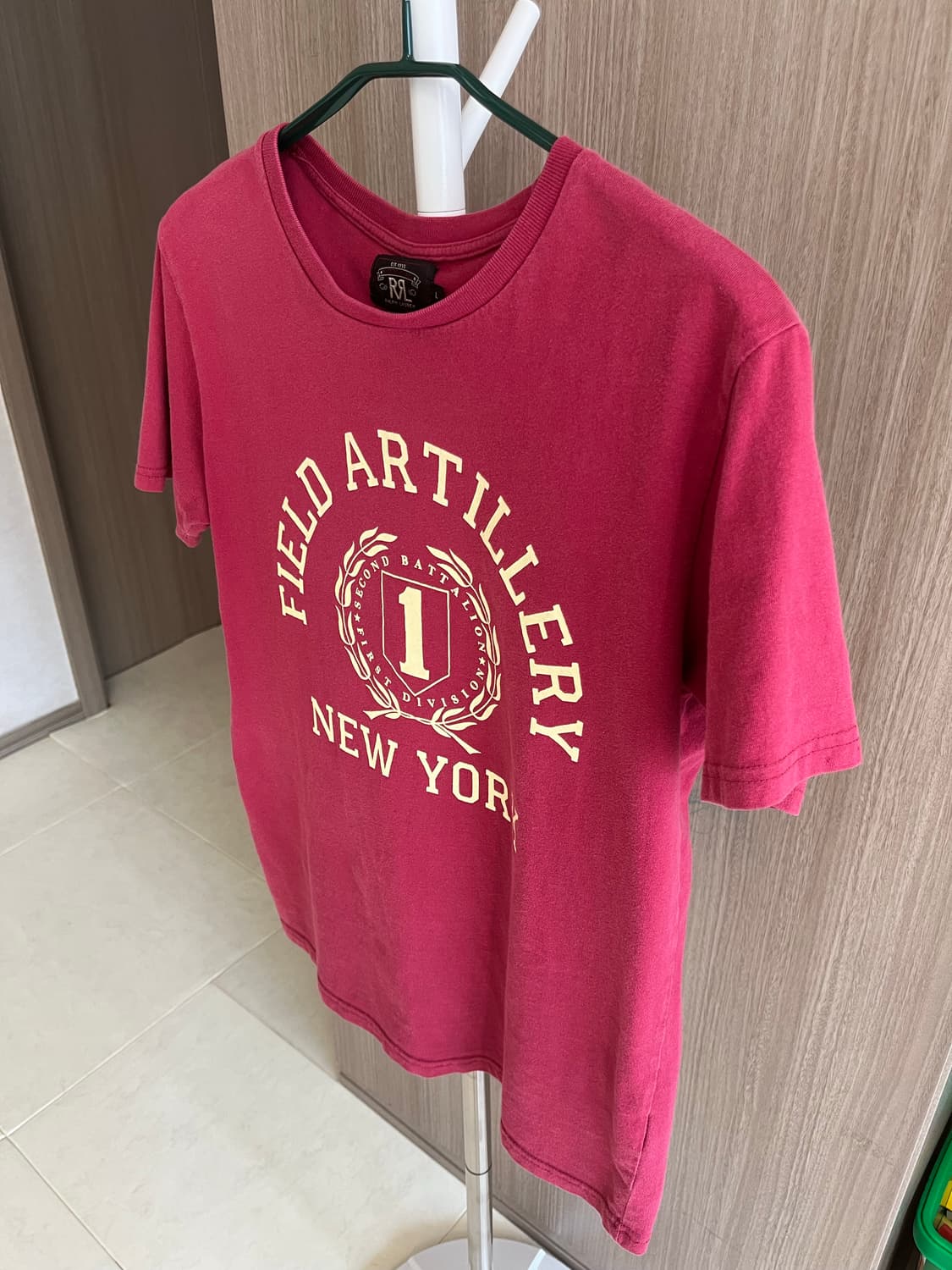 더블알엘 버건디 빈티지 반팔티 상품이미지4