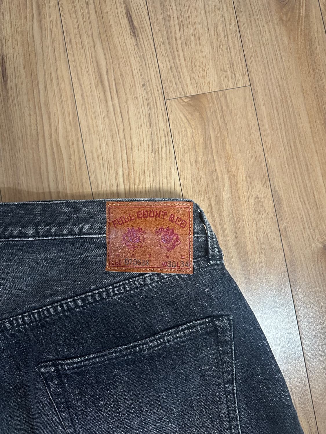 풀카운트 0105BK 36/34 상품이미지2