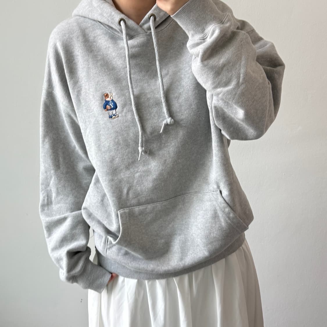 [M] 예일 그레이 후드티 상품이미지1