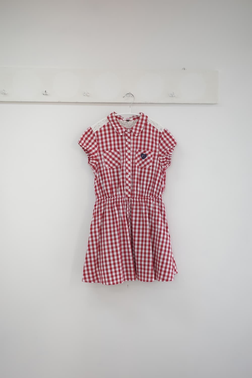 Pinklatte Red check one-piece 상품이미지3