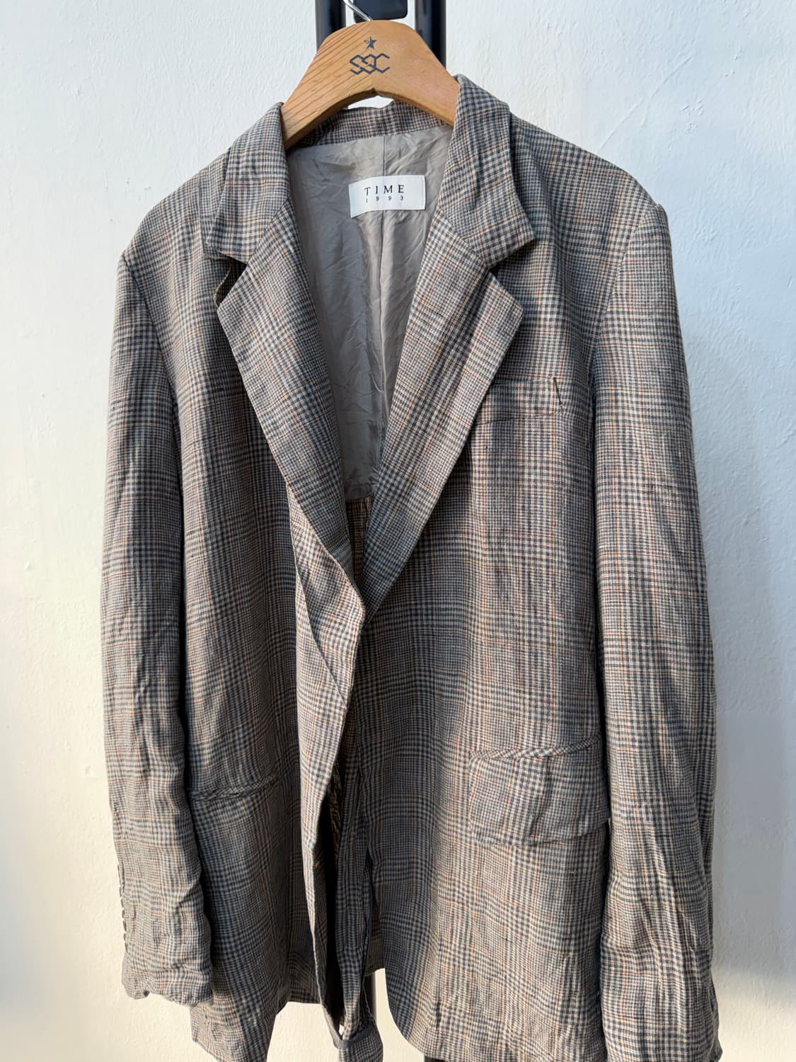 정품) TIME 타임1193 한섬 체크무늬 자켓 82 상품이미지3
