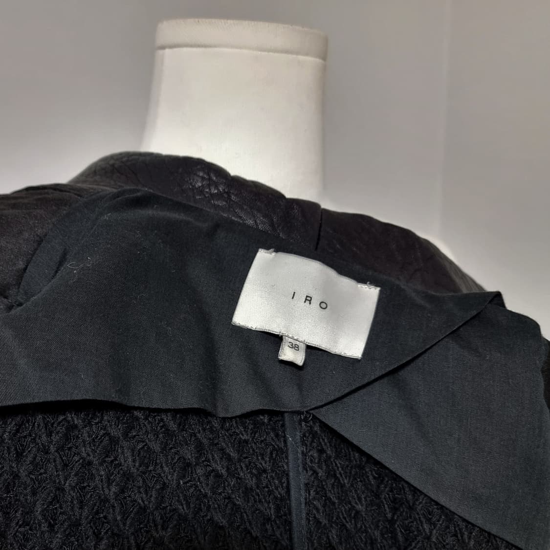 IRO 이로 퀼팅자켓 가죽자켓 레더트리밍 (44~날씬55) 상태최상 상품이미지8