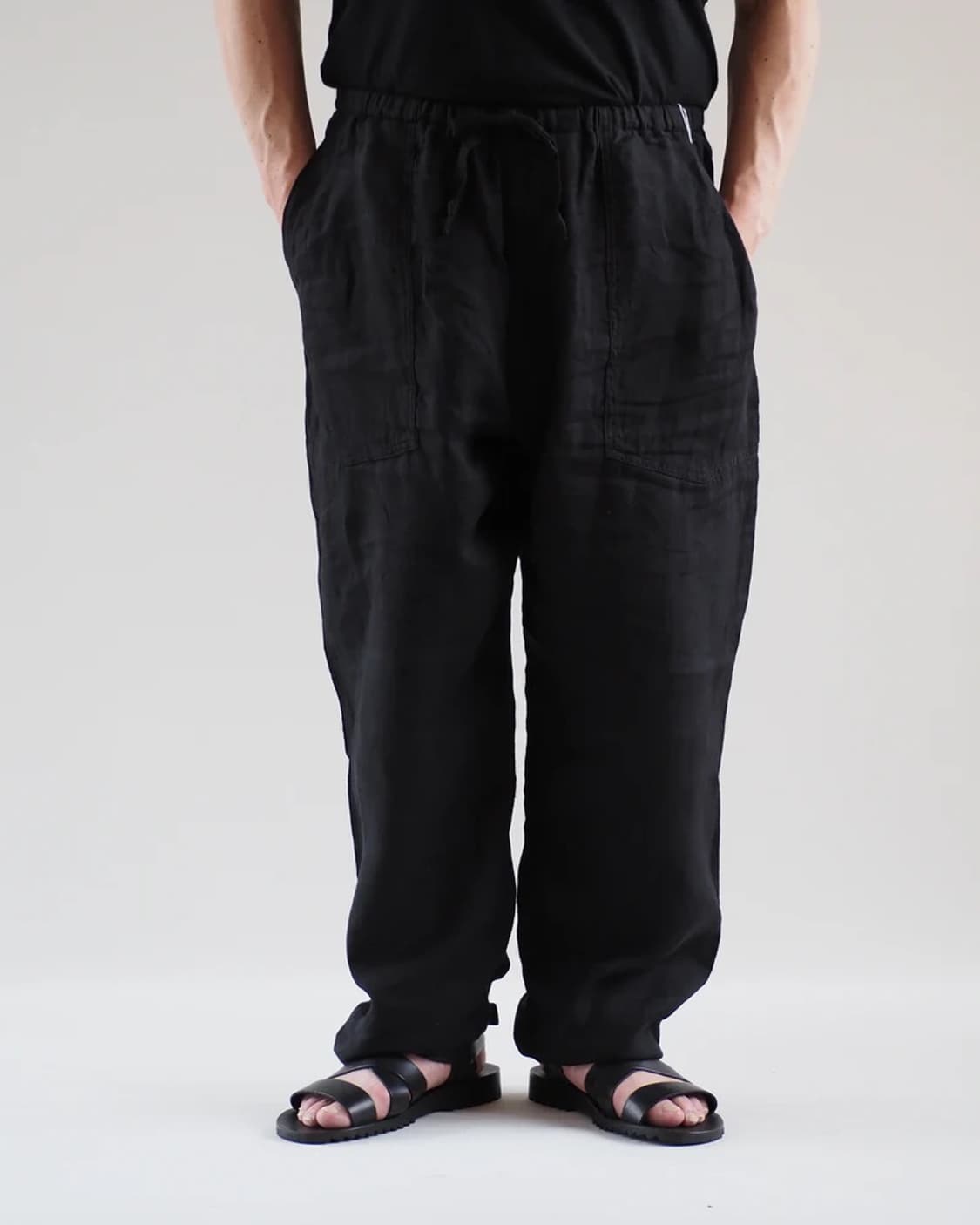 [1]23ss 코모리 린넨 더블클로스 드로스트링 팬츠 상품이미지2