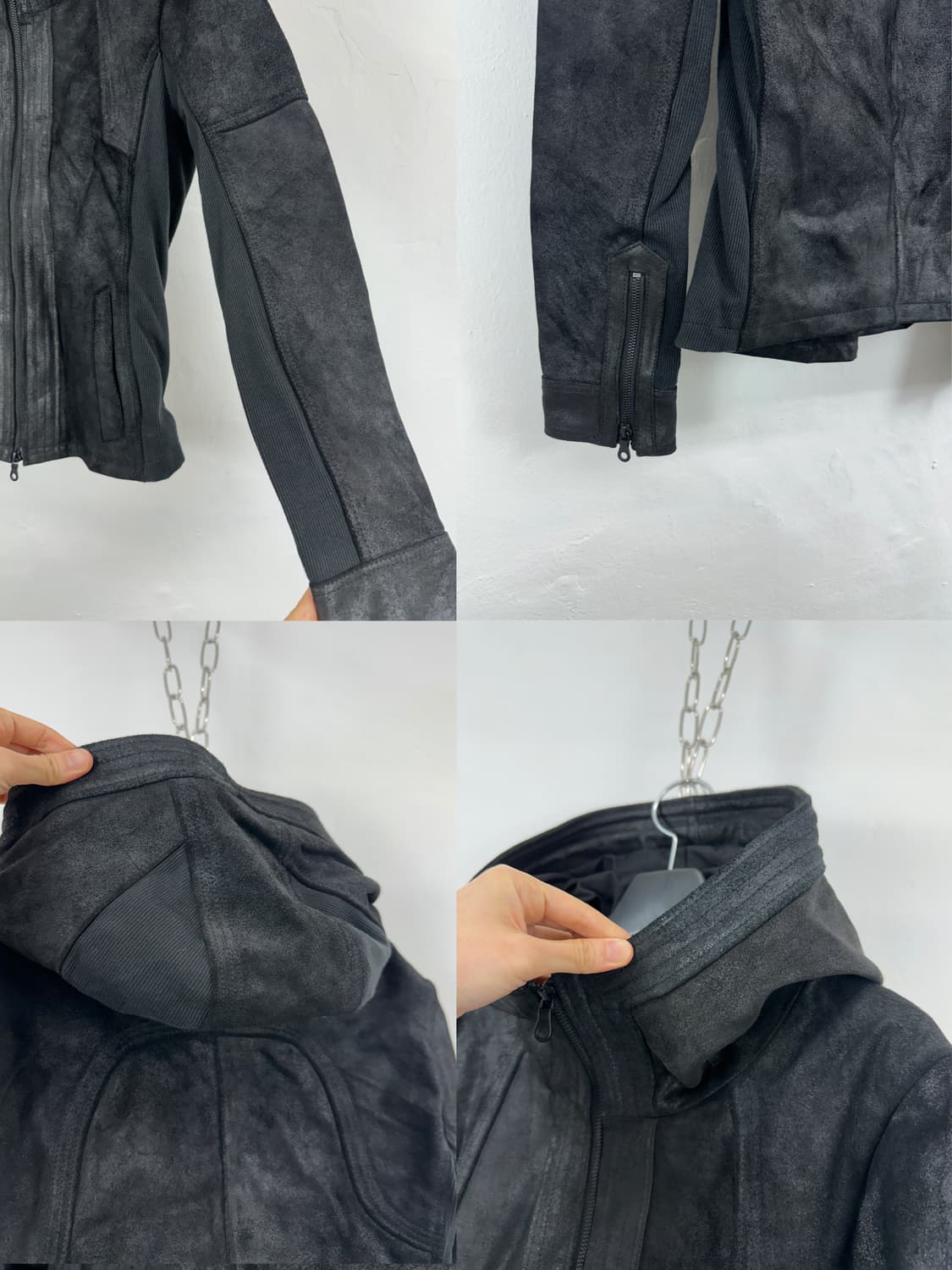 NO ID. Sculpted Cowhide High Neck Jacket 상품이미지7