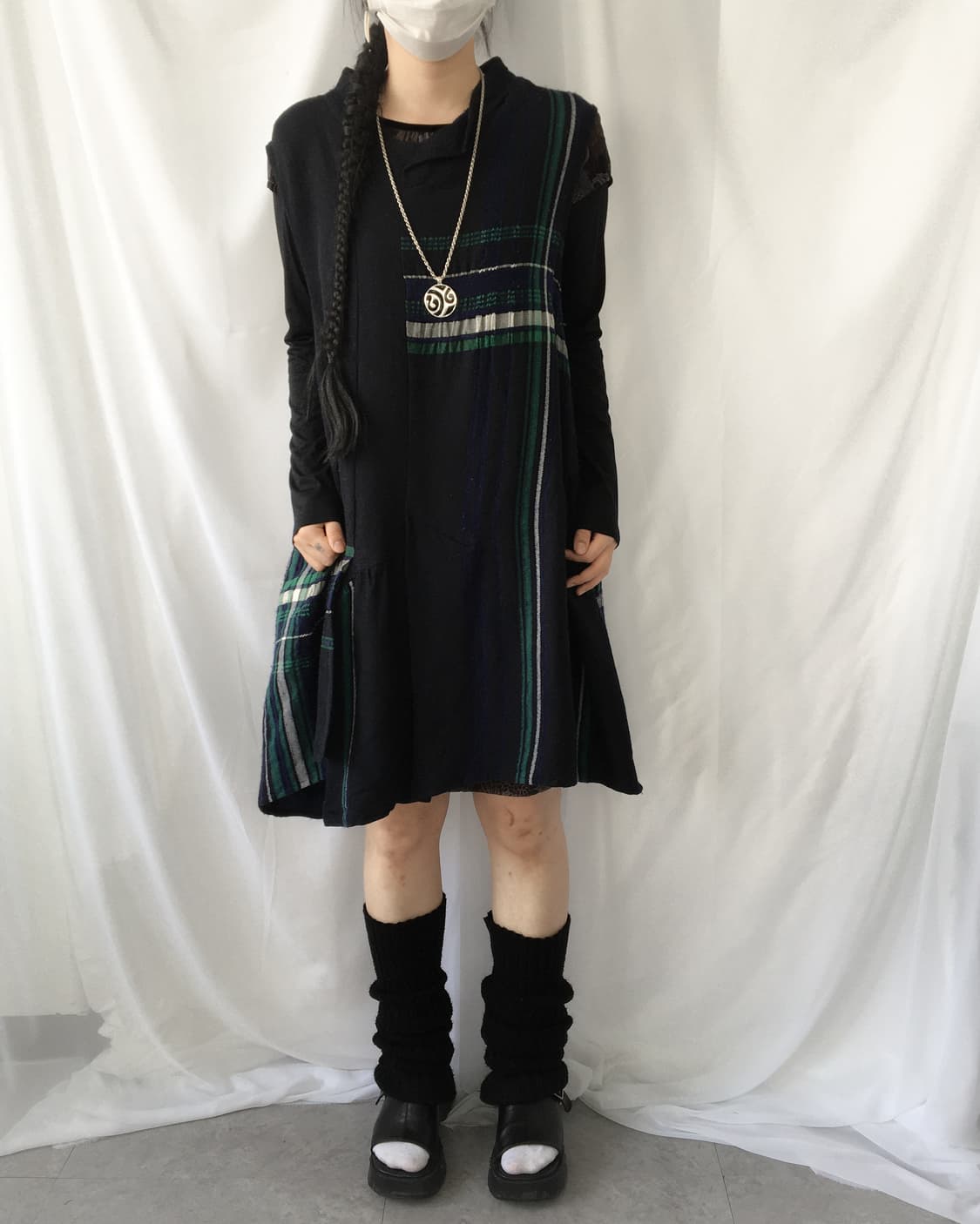 Pattern point unbalanced onepiece 상품이미지7