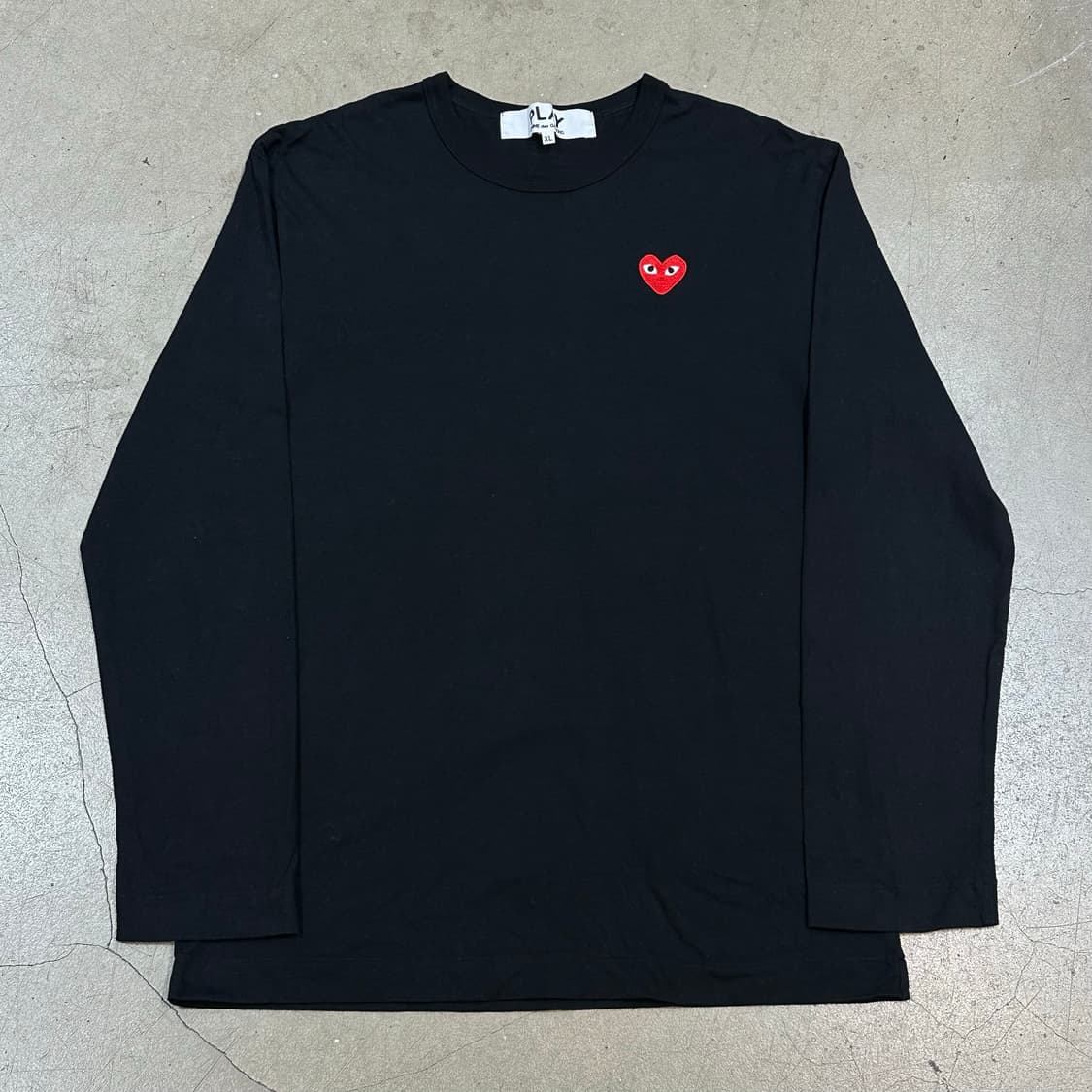 XL 꼼데가르송 블랙 롱슬리브 상품이미지2
