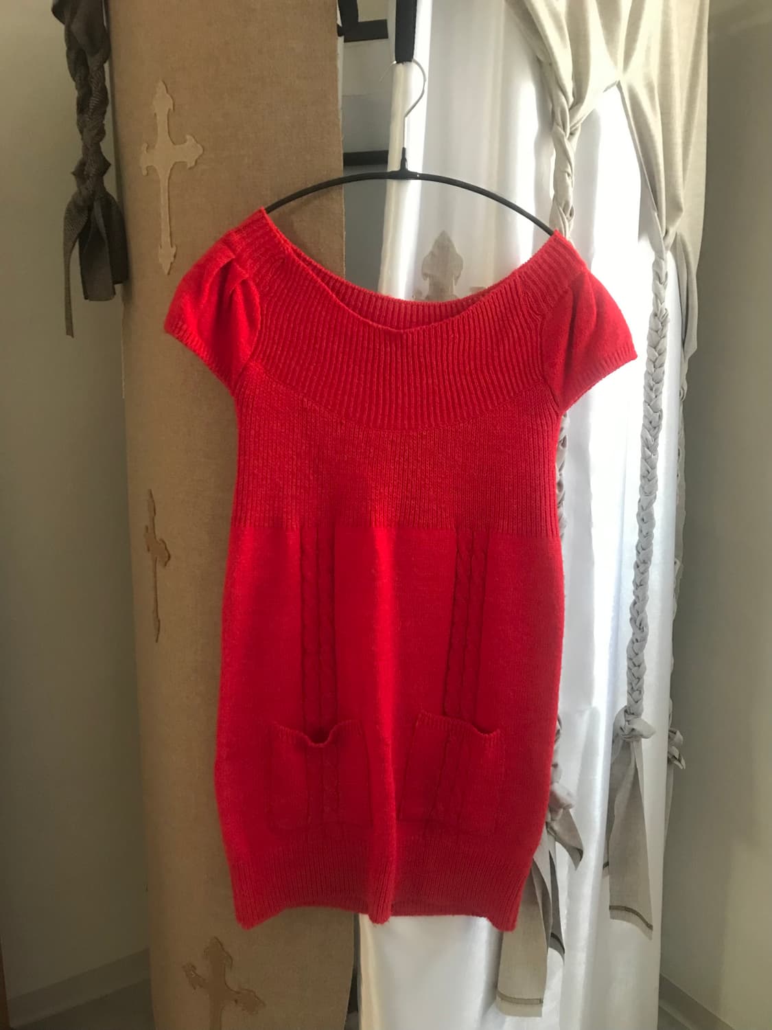 vintage red pocket knit one-piece 상품이미지8