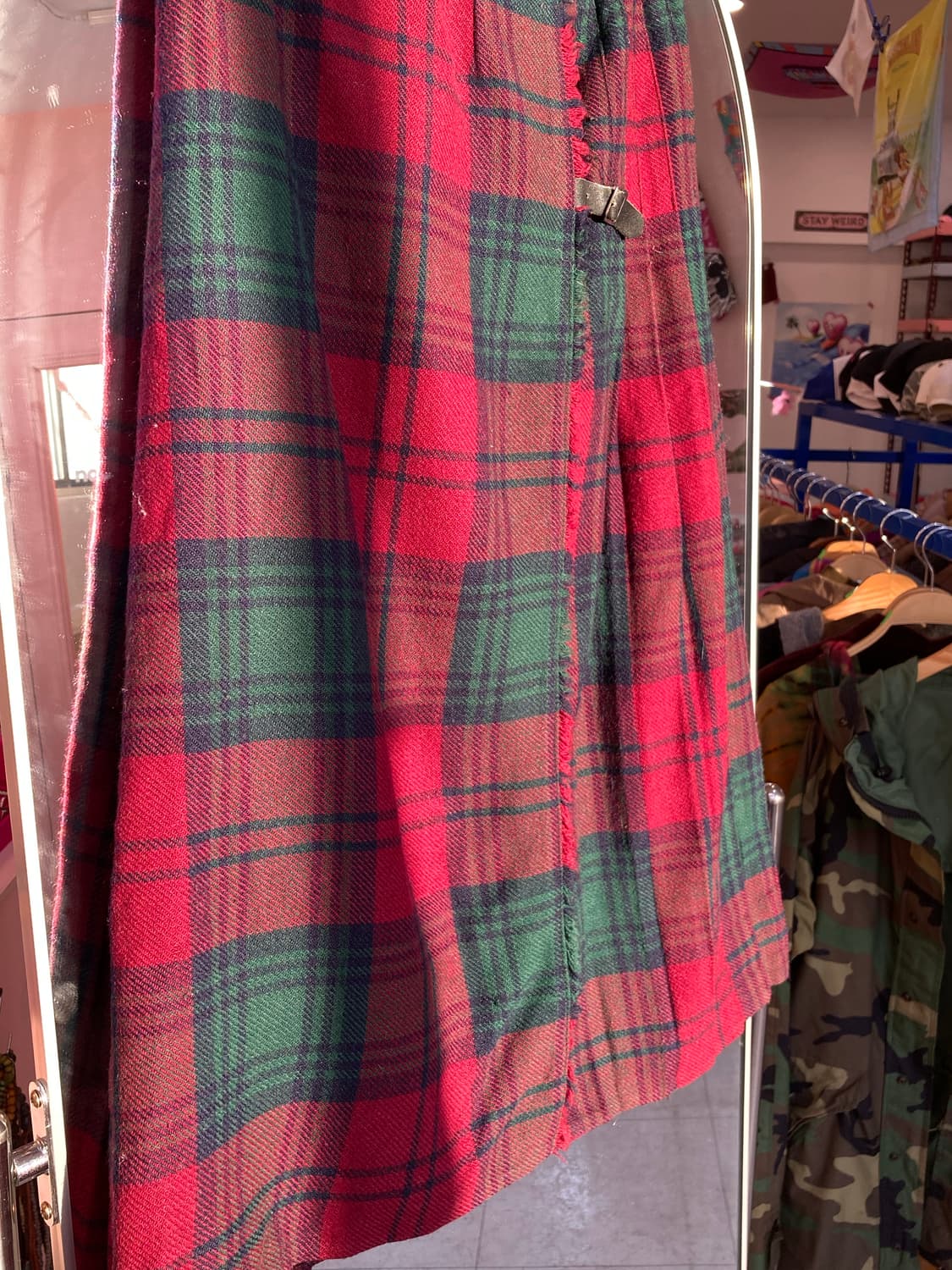 크리스마스 체크 울 랩스커트🎄❤️ 상품이미지3