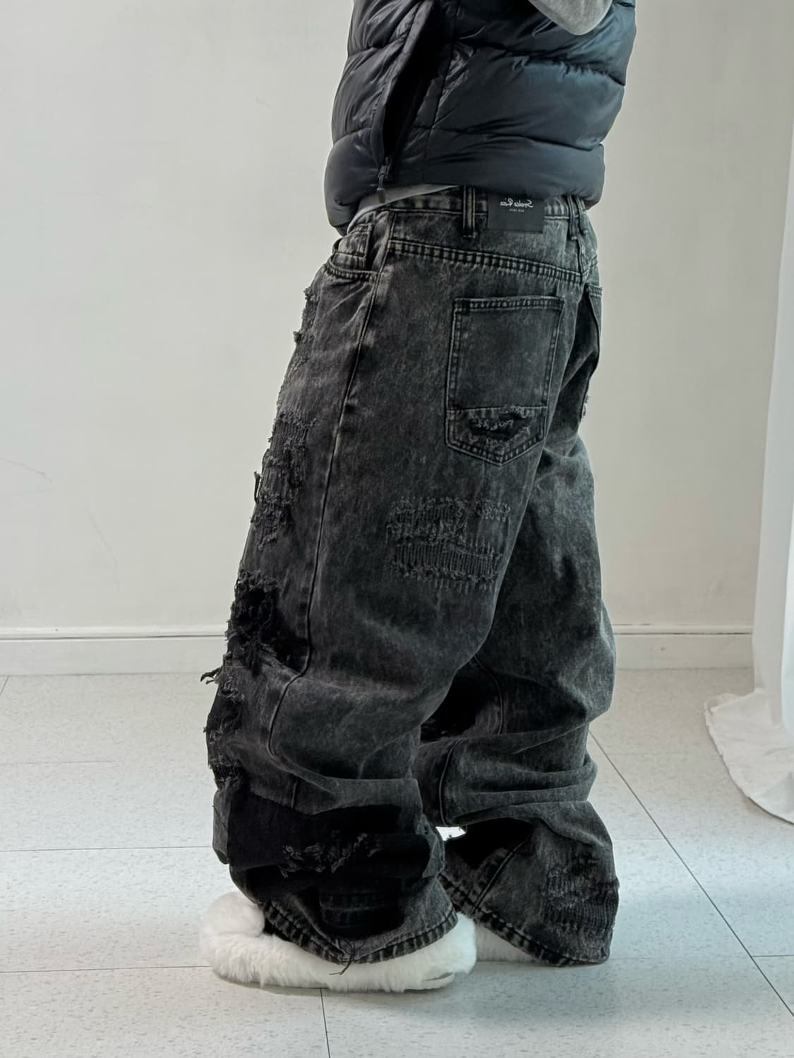 스모크 라이즈 데미지 데님팬츠 상품이미지3