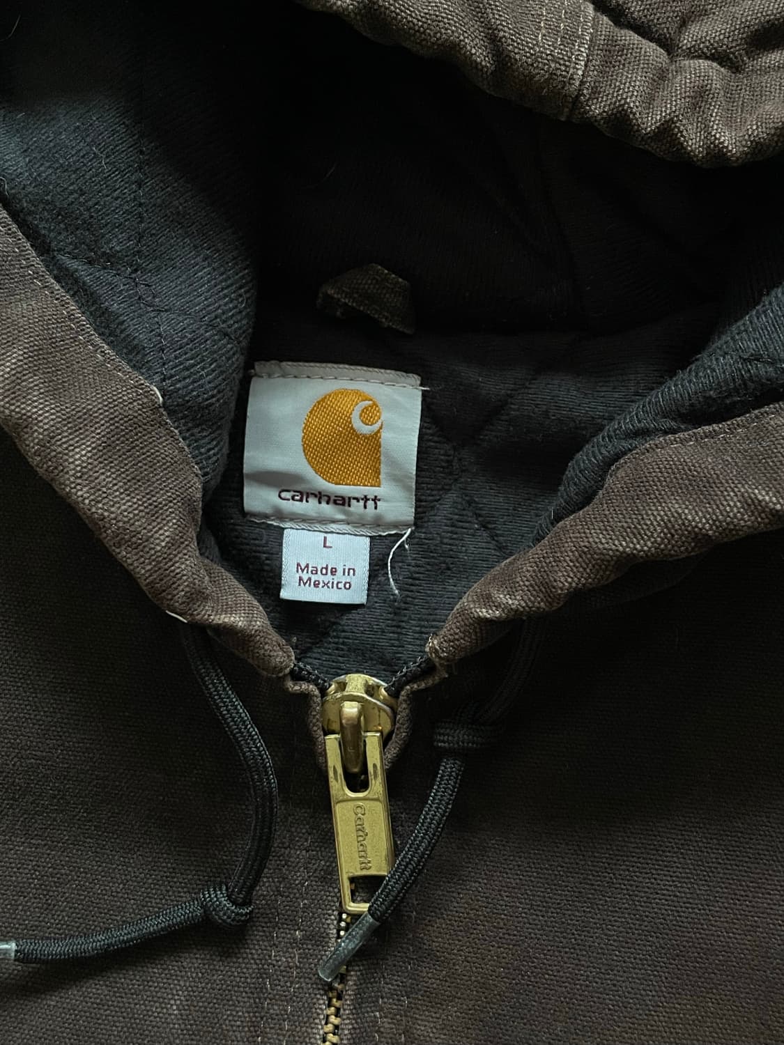 칼하트 j130 DKB 다크 브라운 액티브 자켓 샌드스톤 상품이미지5