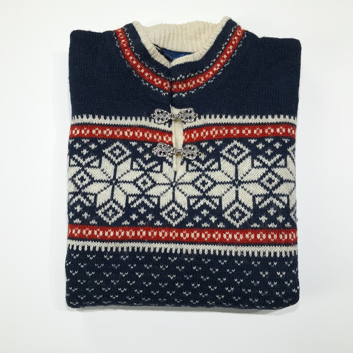 CL041 노스필드 셰틀랜드울 메탈클립 네이비 노르딕 니트 스웨터 상품이미지7