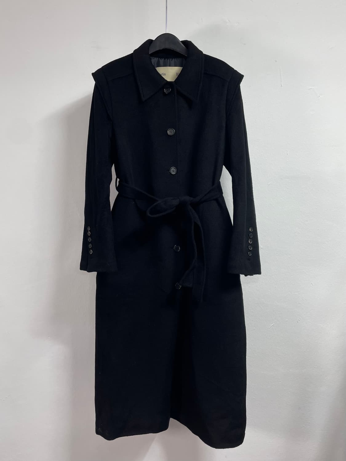 마뗑킴 램스울 벨티드 싱글 롱 코트(on.43)7 상품이미지1