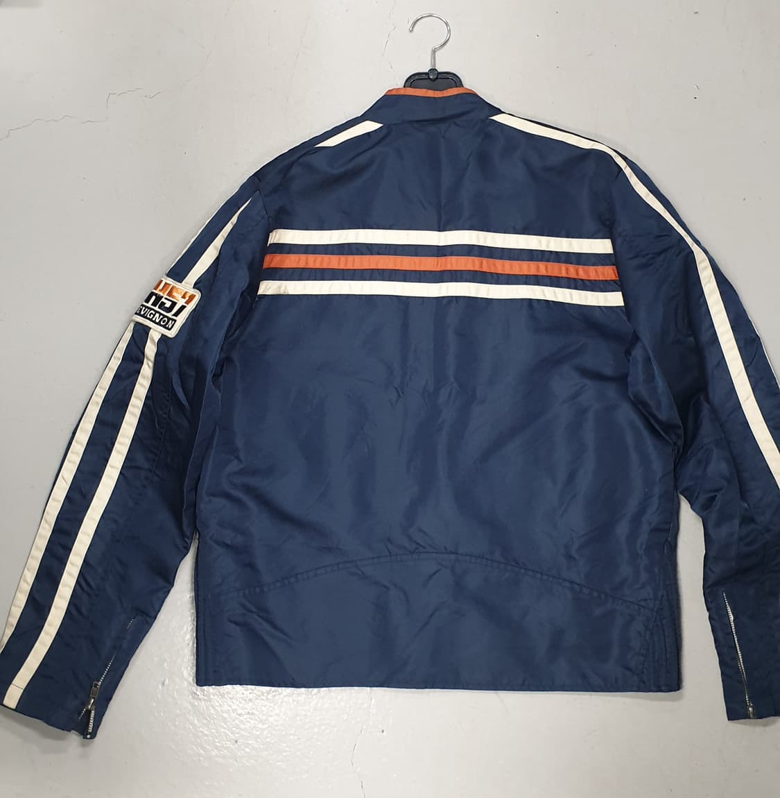 쉐비뇽 바이크 빈티지  나일론 블루종 점퍼L 상품이미지2