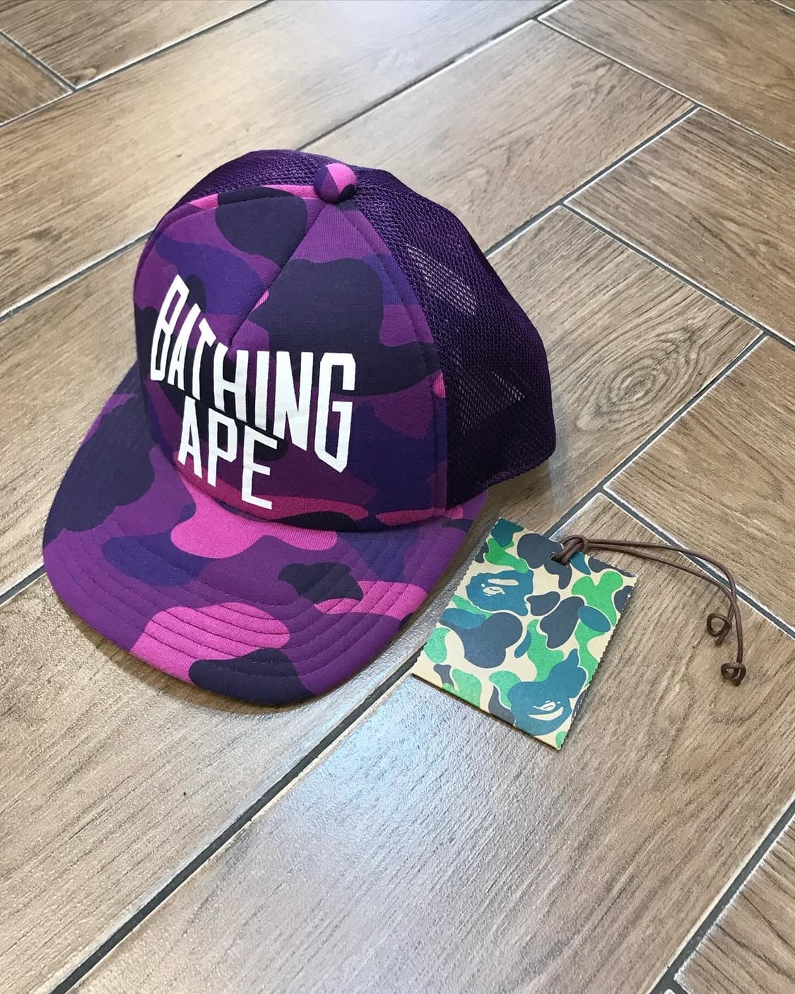 Bape Purple Camouflage Mesh Cap 상품이미지7