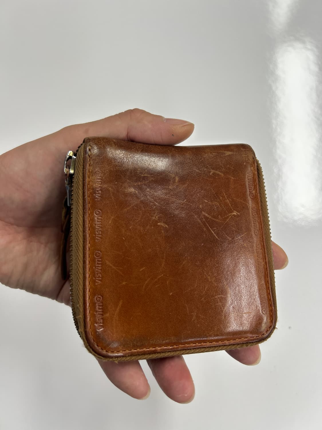 VISVIM 올드비즈빔 네츄럴 풀그레인 레더 바이폴드 지갑 상품이미지1