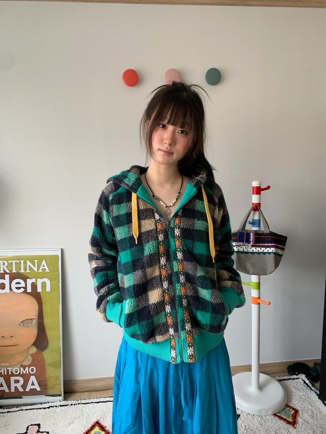 ethnic check.. fleece jumper 상품이미지1