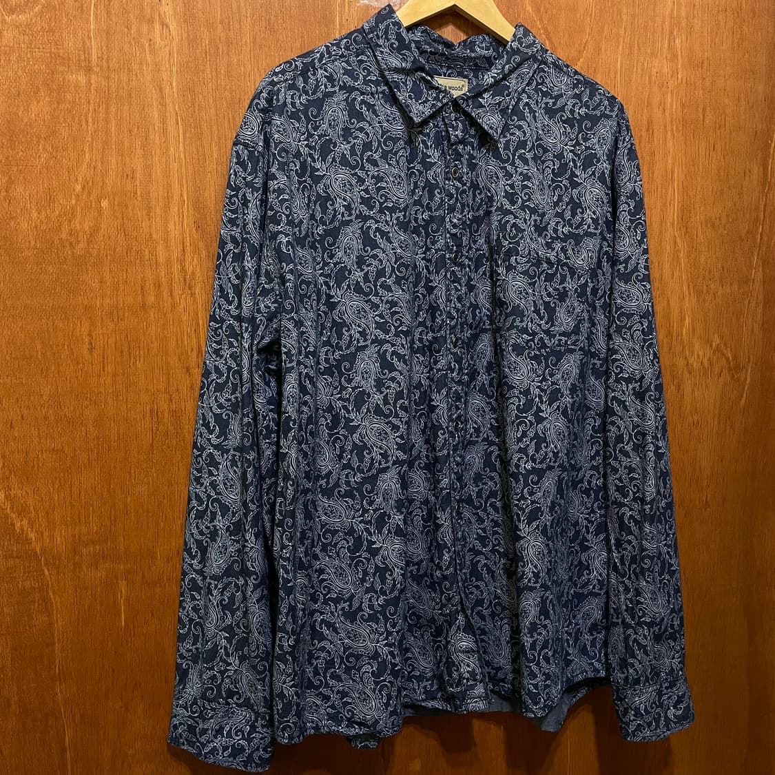 (2XL) 빈티지 네이비 페이즐리 셔츠  상품이미지3