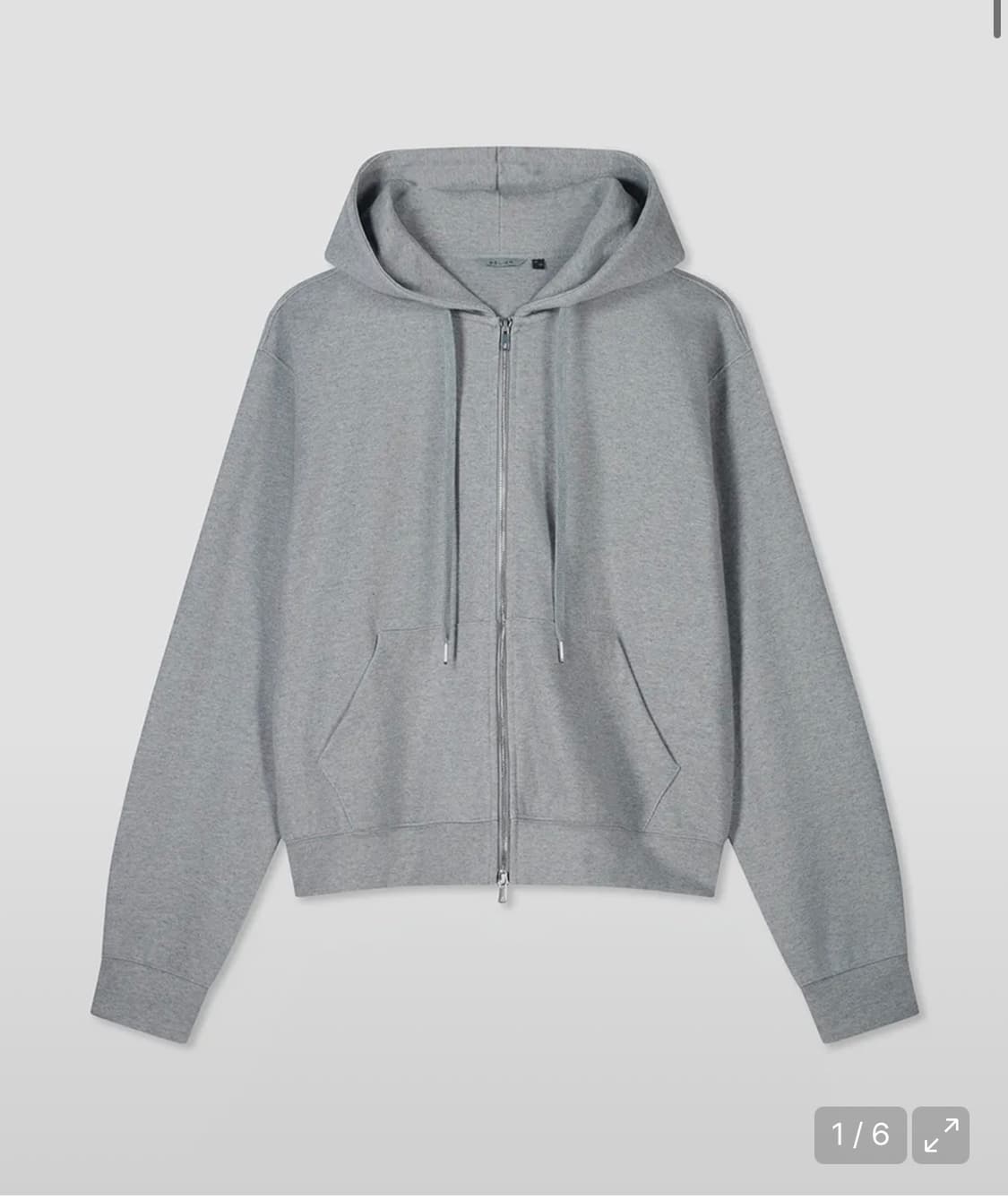 벨리에 크롭 후디 집업 그레이 04(100)사이즈 상품이미지1