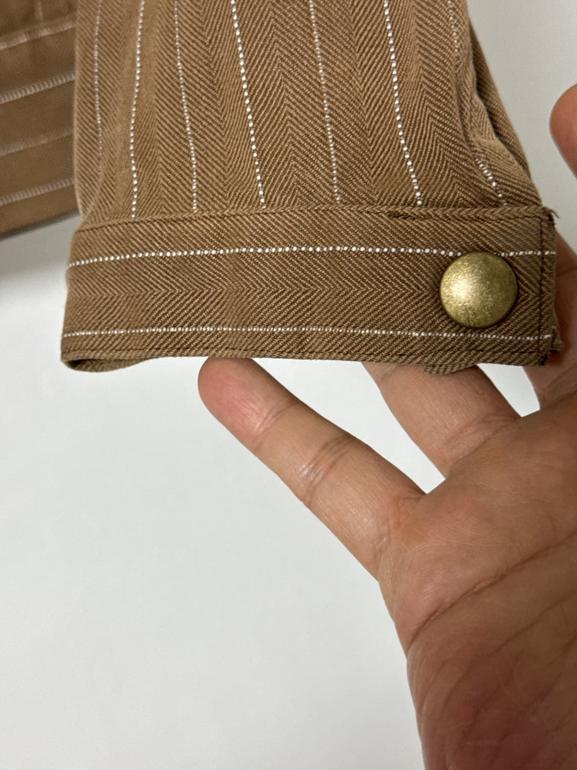 일본 브랜드 AMERICANRAG 앞판 변형 스트라이프 집업 자켓 상품이미지8