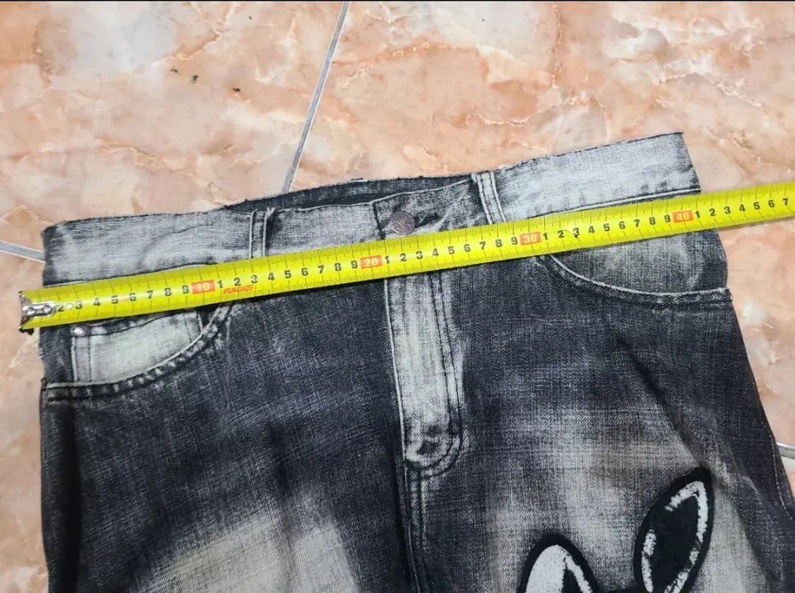 candy stripper 해골 토끼 데님 워싱 청바지 상품이미지5