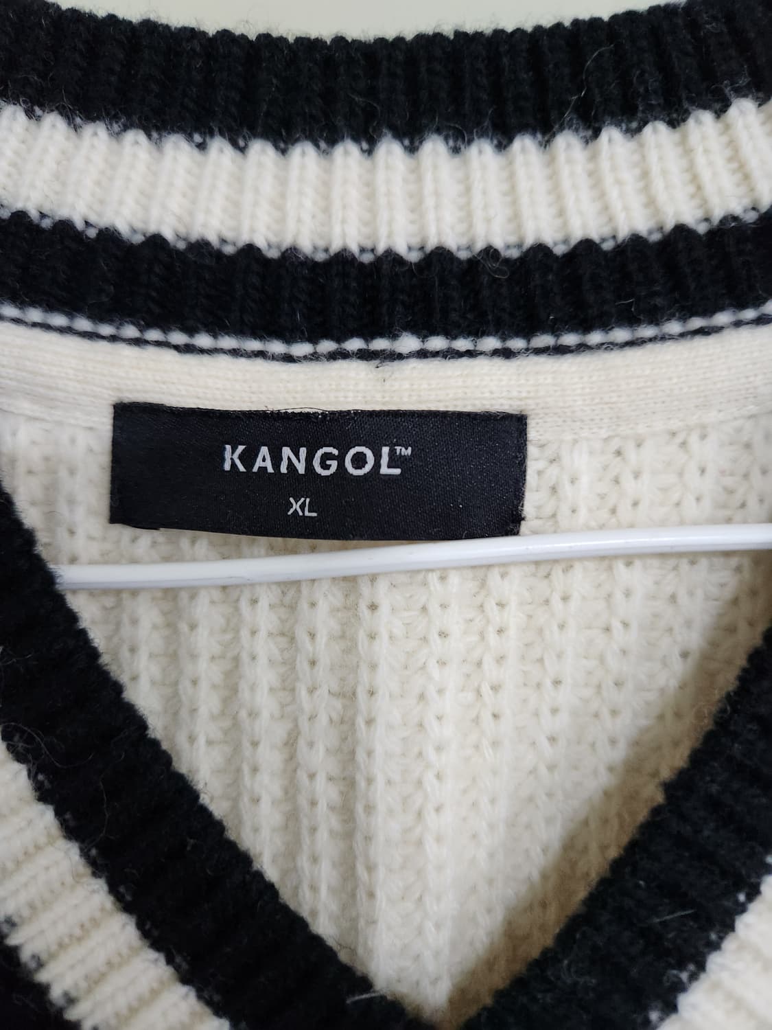 캉골 니트 베스트 아이보리 XL 상품이미지3