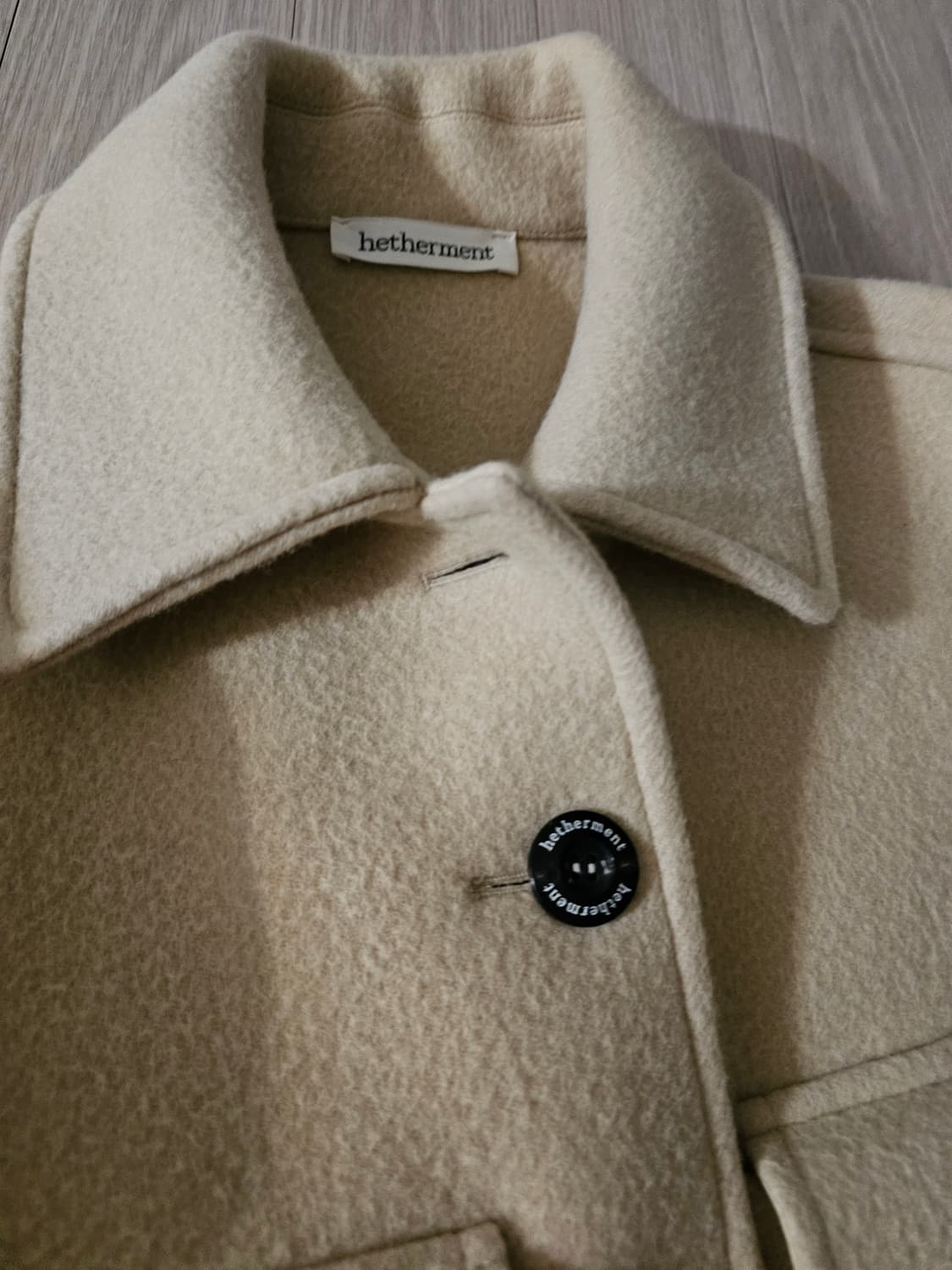 헤더먼트 포켓 울 숏 코트 상품이미지5