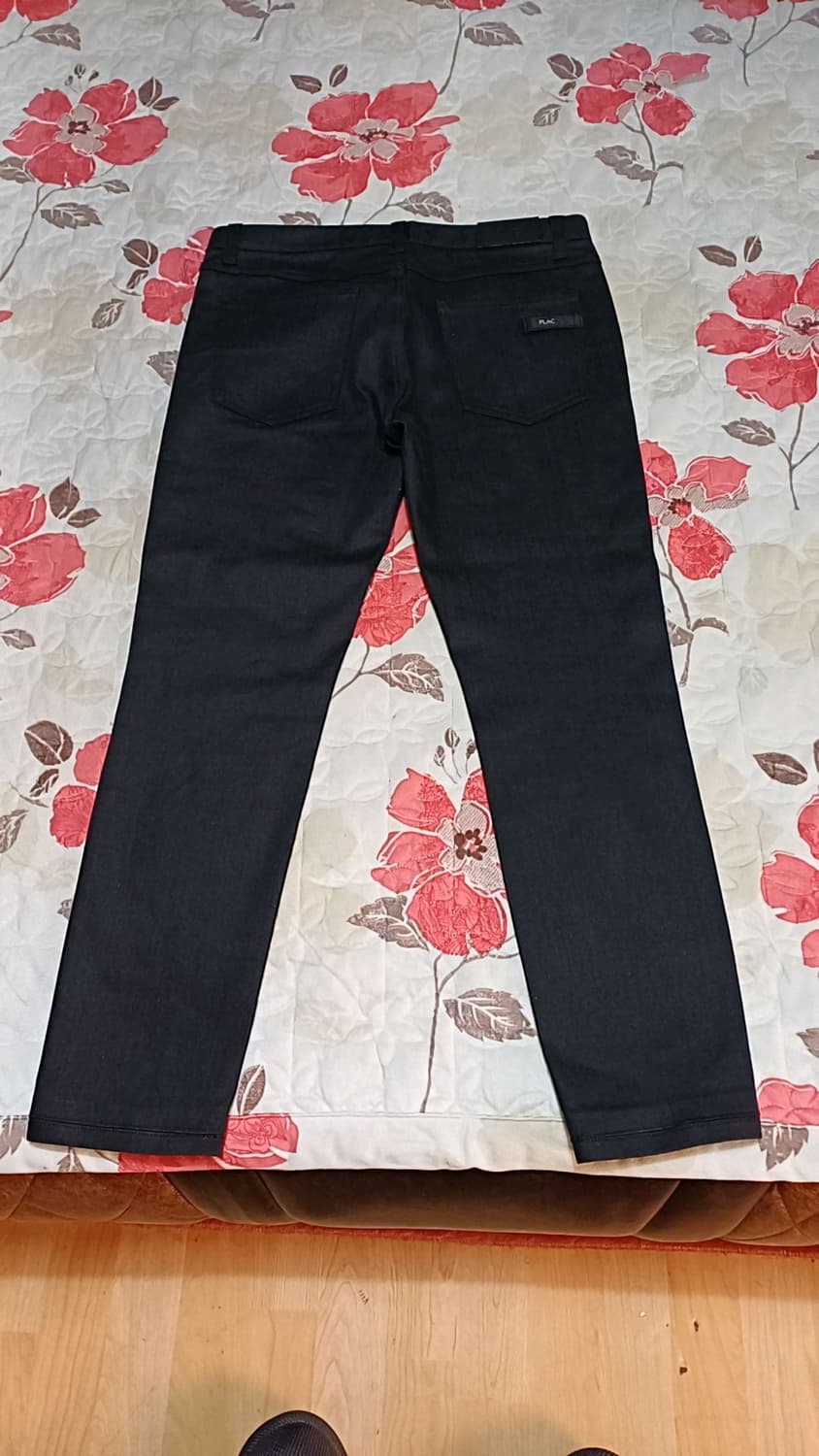 플랙 슬림스판블랙진 실측32인치 기장98 상품이미지4