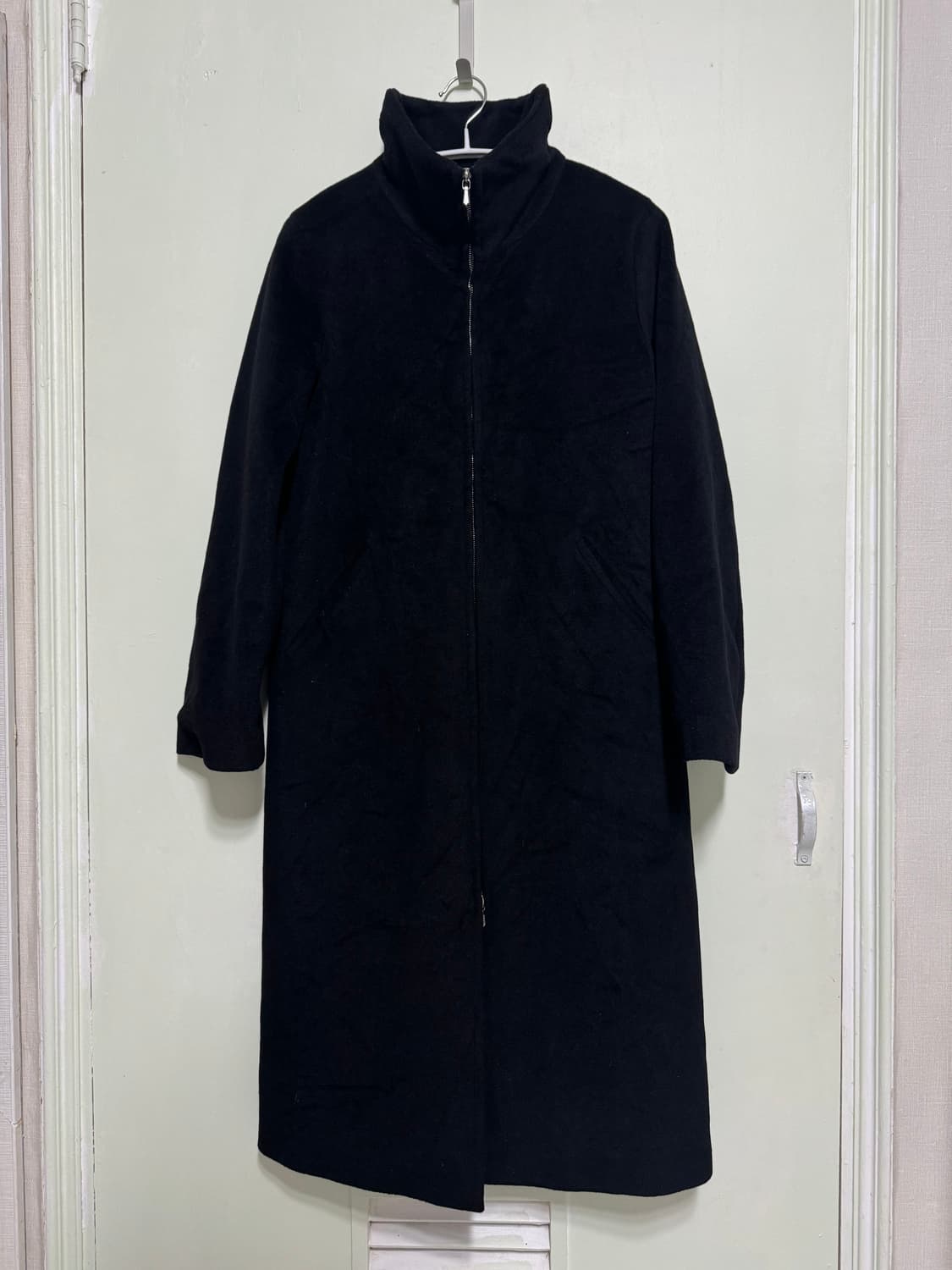 아네스베 앙고라 집업 롱코트 상품이미지1