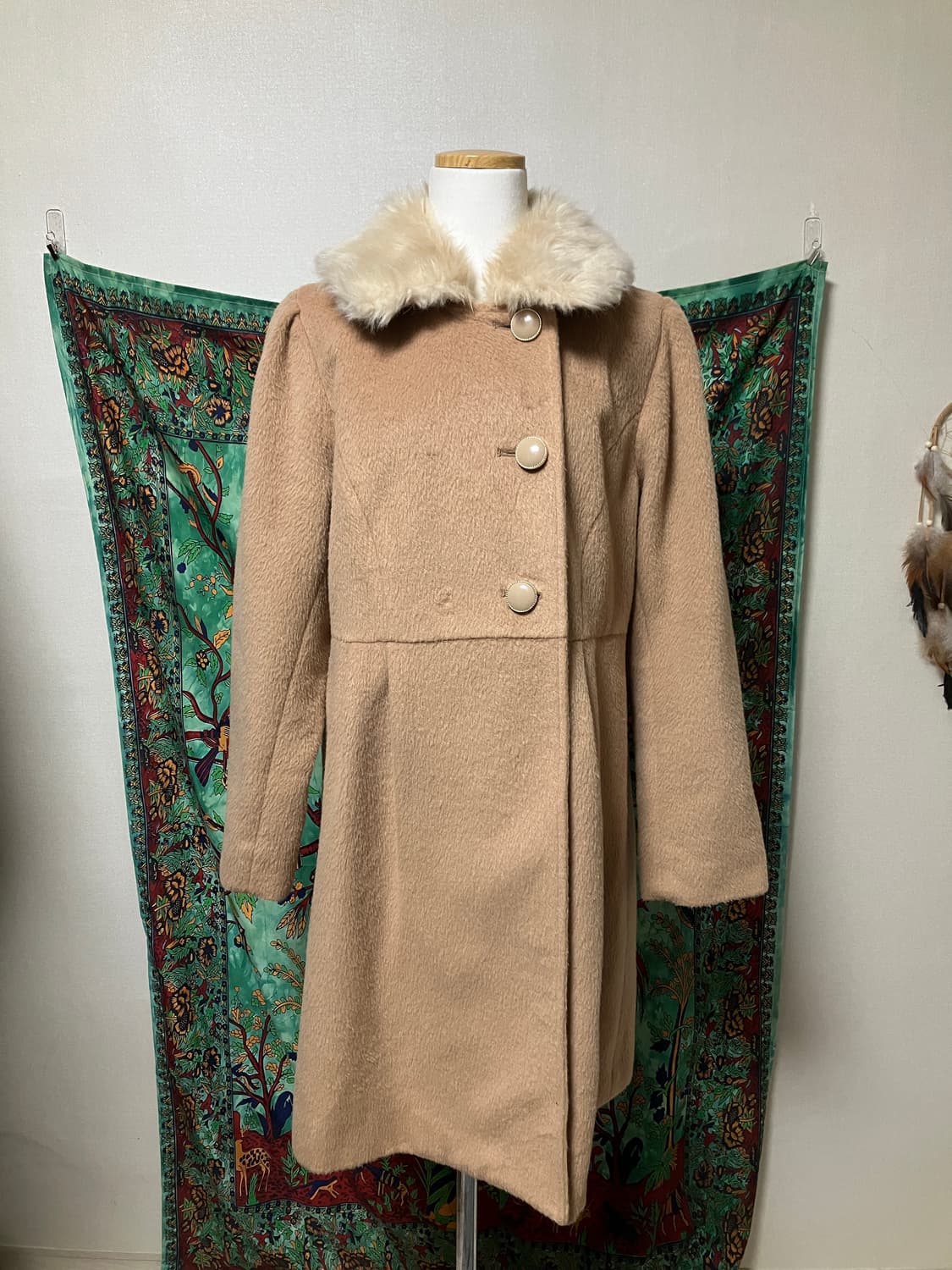 일본 빈티지 페어리 달천깔 오네라떼히메갸루 키치 핀터깔 리본 퍼 코트 상품이미지1