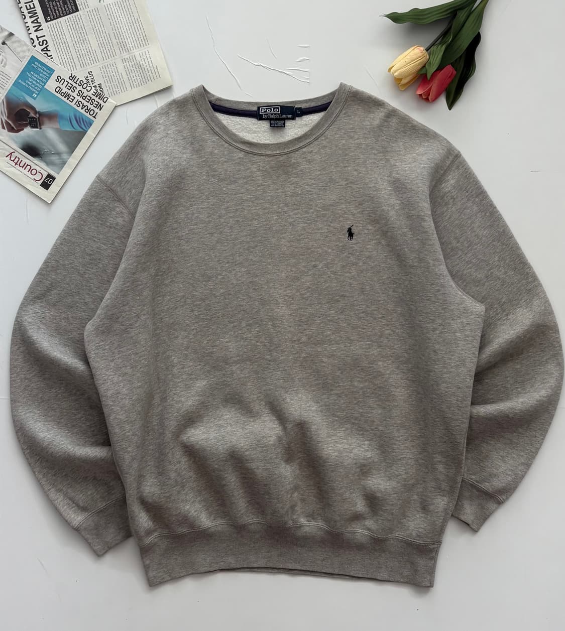 Polo 폴로랄프로렌 그레이 풀오버 맨투맨  상품이미지2