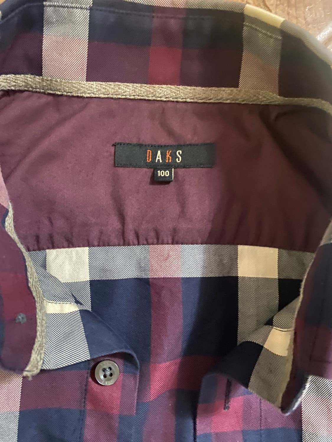 닥스 간절기 체크 남방 100 상품이미지2