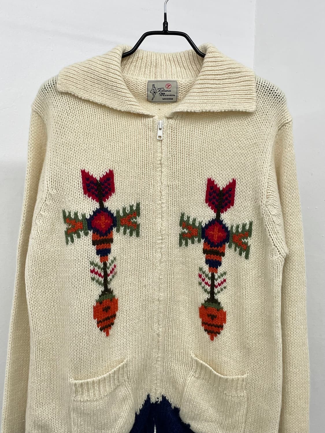 울 노르딕 포켓 니트 집업 상품이미지6