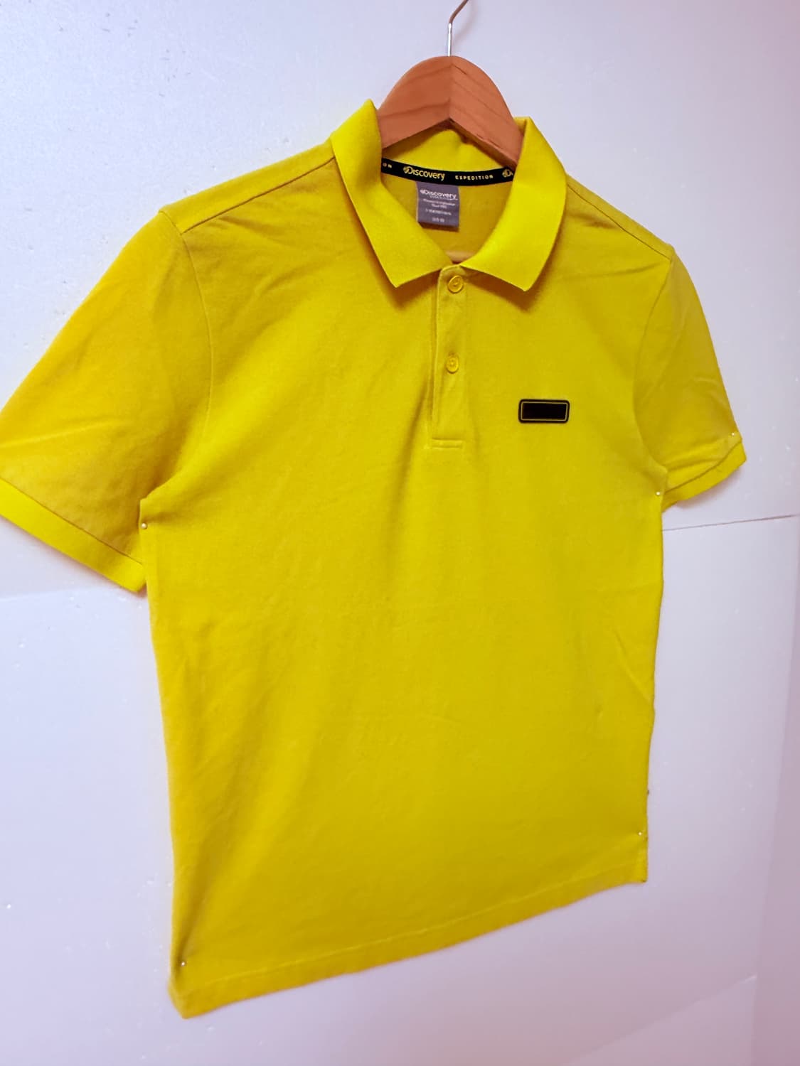 디스커버리(Discovery) 옐로우 카라 반팔티 95 데일리 상품이미지2