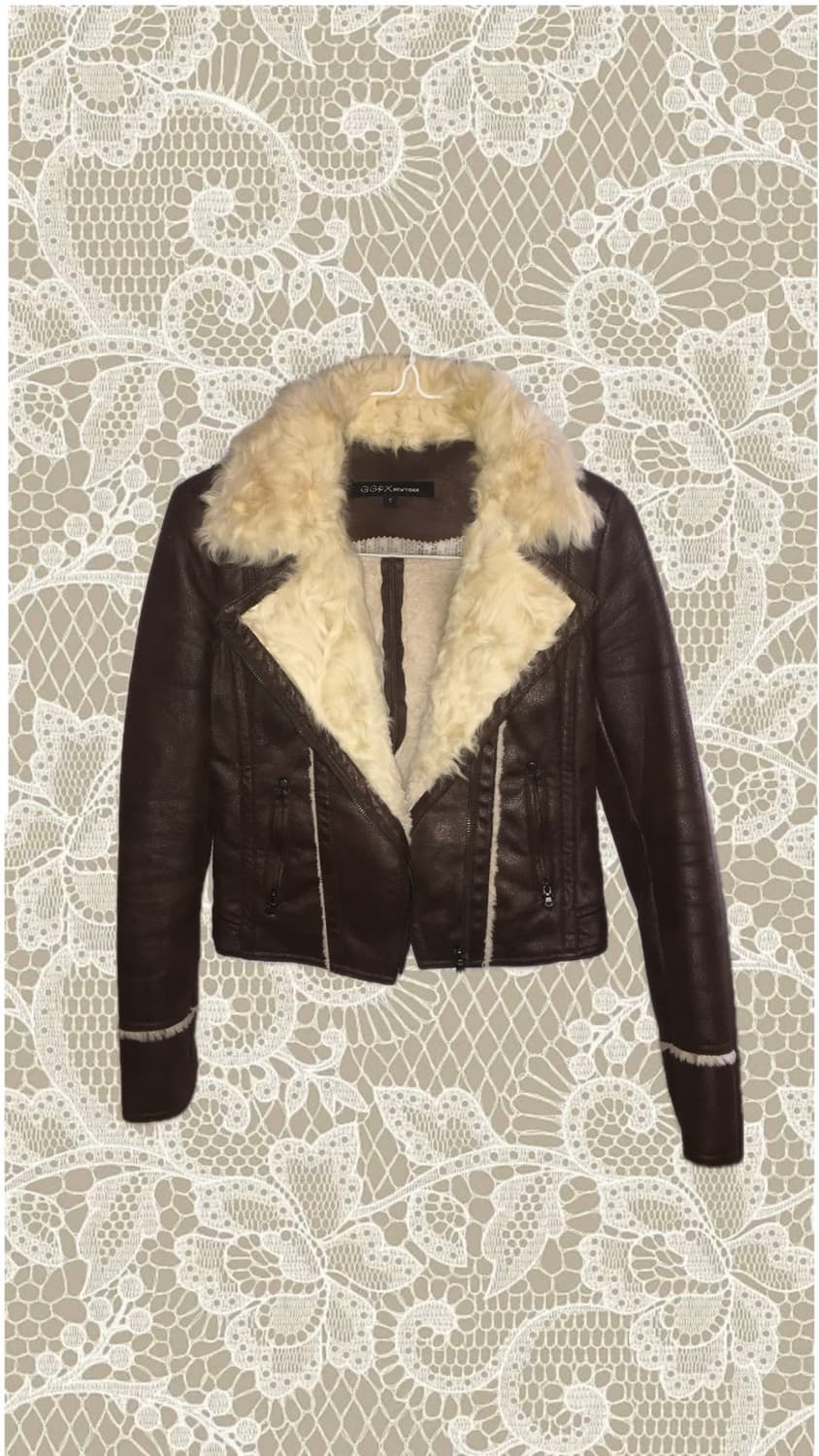 양털 퍼 브라운 가죽 자켓 상품이미지1