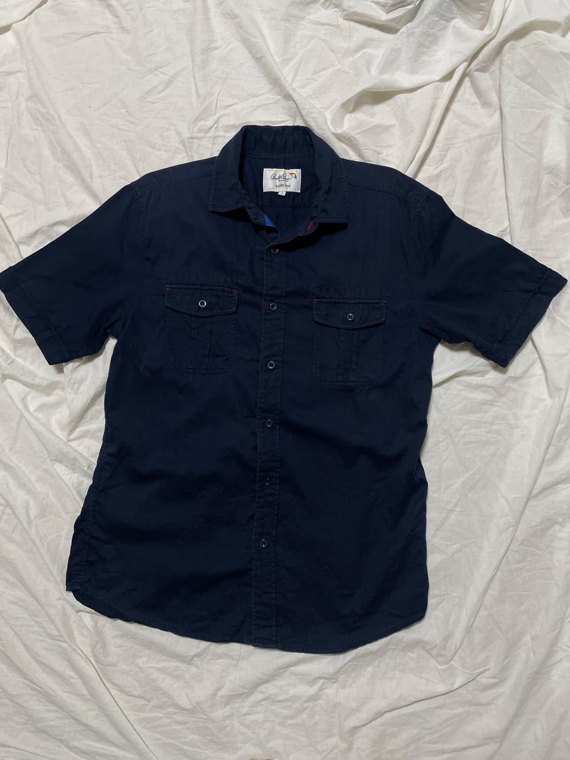 아놀드파머 반팔 셔츠 네이비 투포켓 캐주얼  상품이미지1