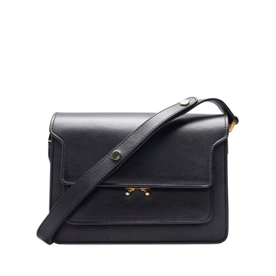 (중고) 마르니 블랙 카프스킨 트렁크 미듐 숄더백 상품이미지1