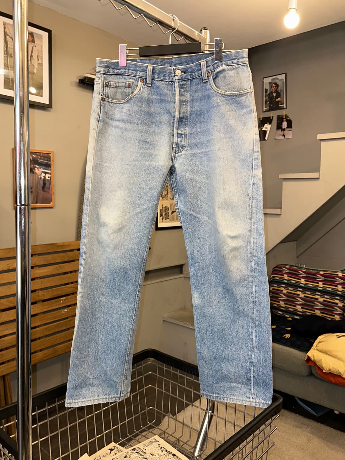90’s Levi’s 501 532 denim washed pants  상품이미지5