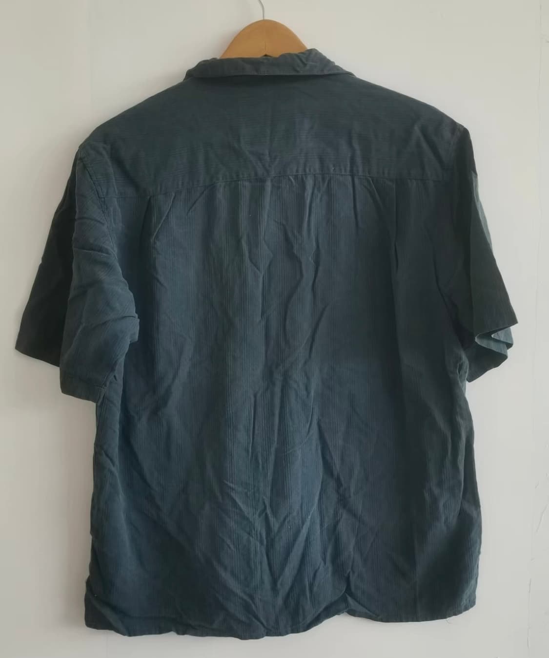  [Vintage]  Pure Silk 소프트 네이비 반팔 셔츠 상품이미지5