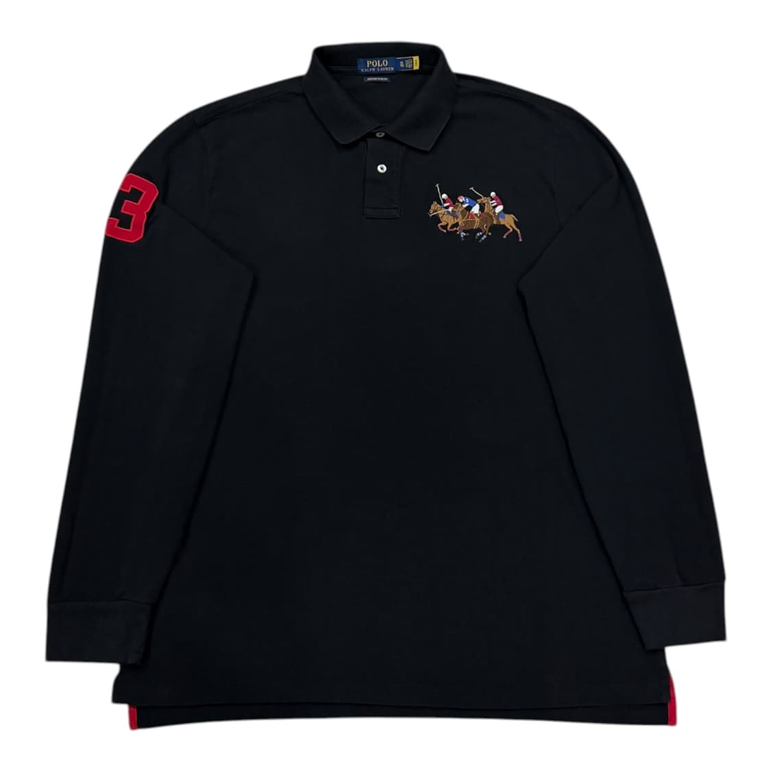 폴로 랄프로렌 QR 빅포니 PK 긴팔 카라티 블랙 XL 상품이미지1