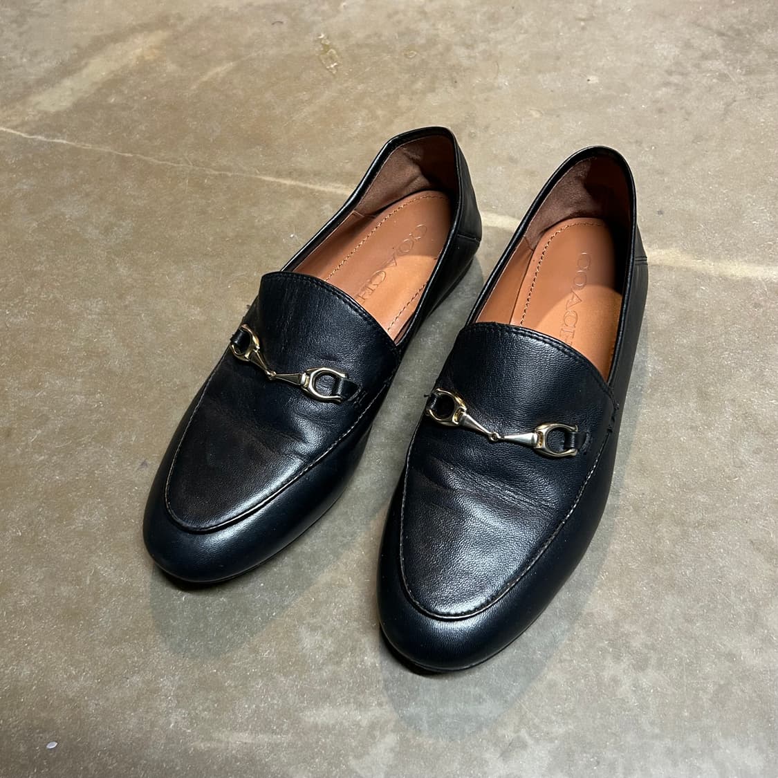 230) 코치 리얼레더 헤일리 로퍼 플랫슈즈 구두 상품이미지1