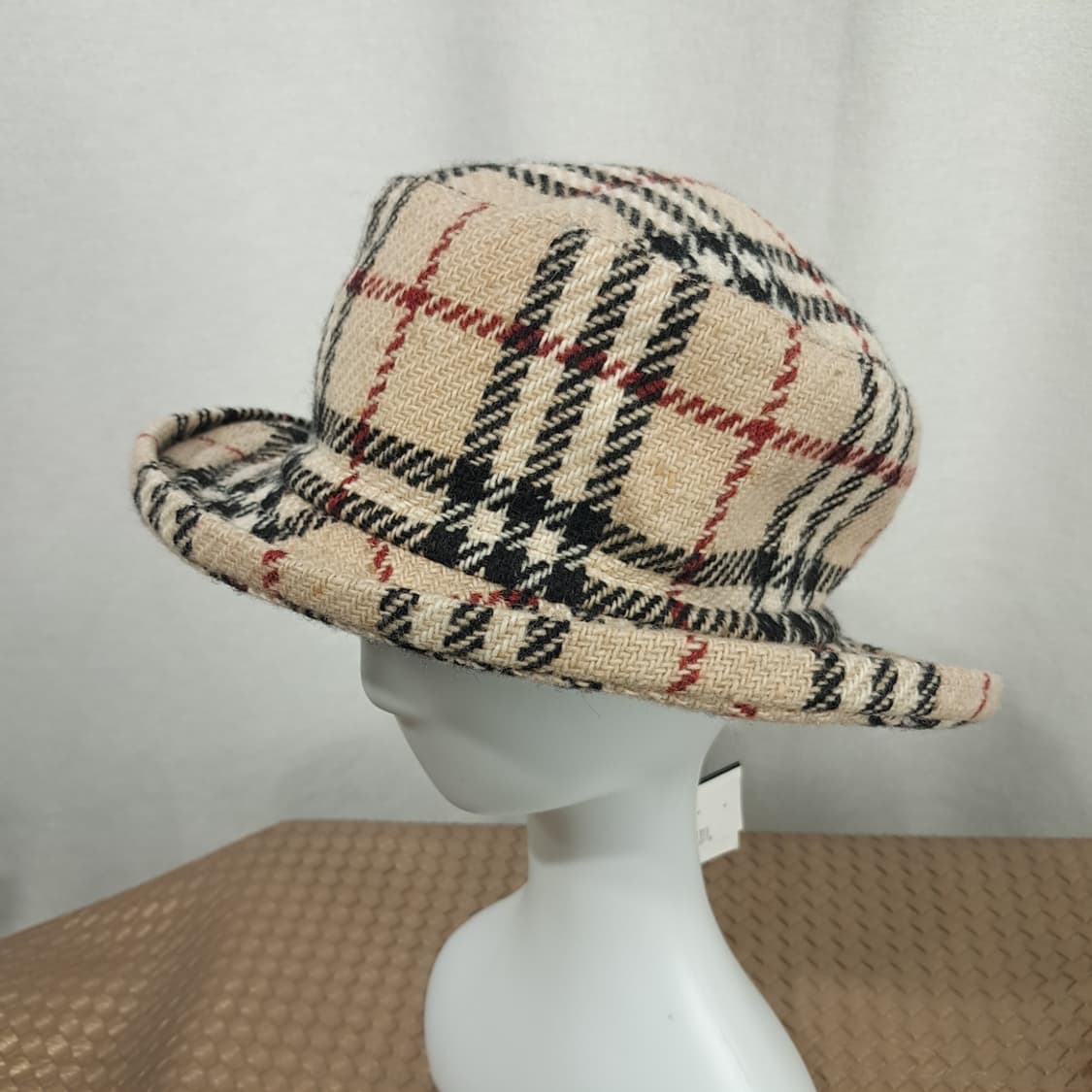 레어 빈티지 버버리 노바체크 램스울 버킷햇 P1988 상품이미지1