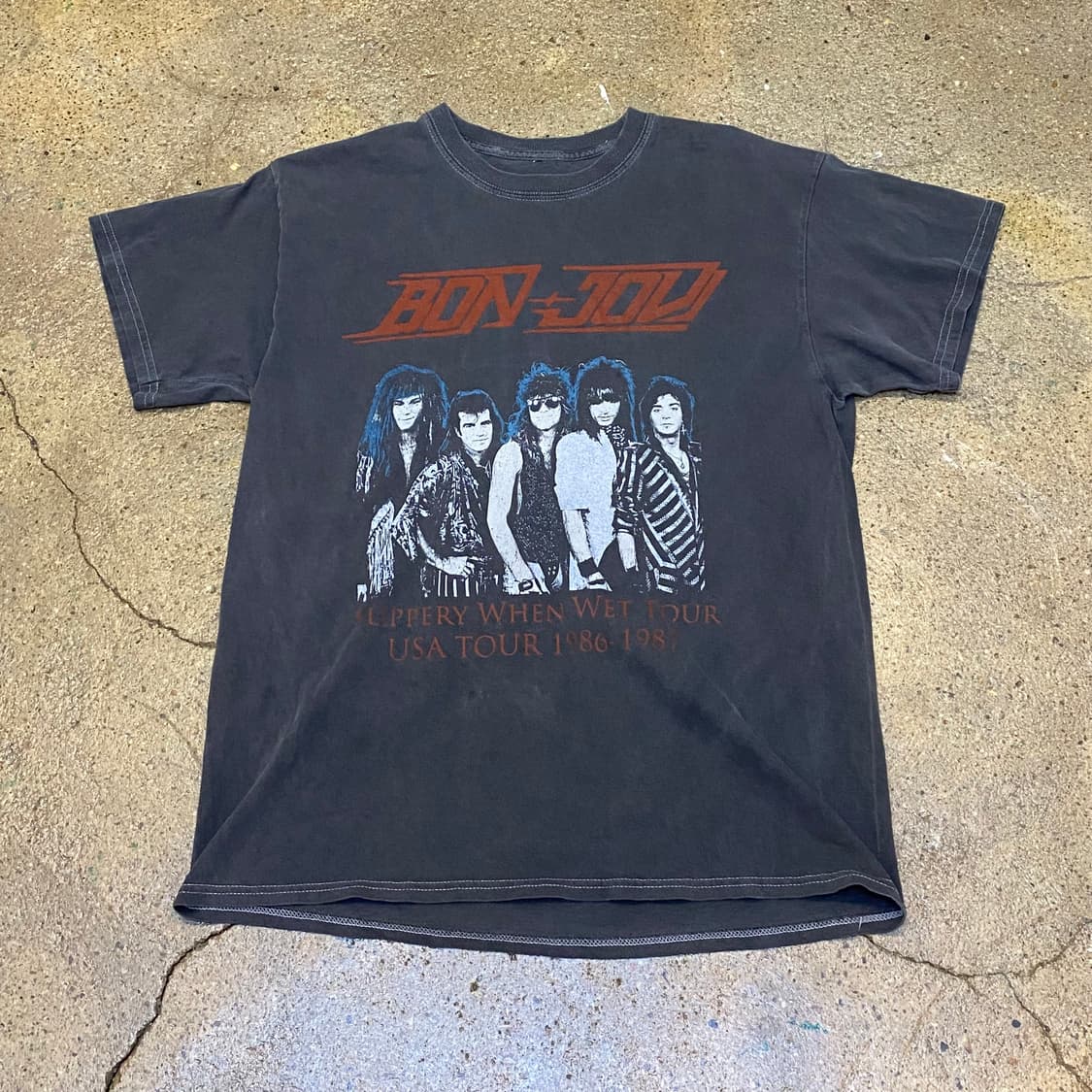 미국 빈티지 본조비 공식굿즈티 반팔티 락티셔츠 상품이미지2