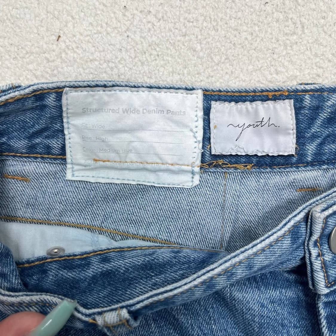 YOUTH 핀턱 데님 팬츠 상품이미지6