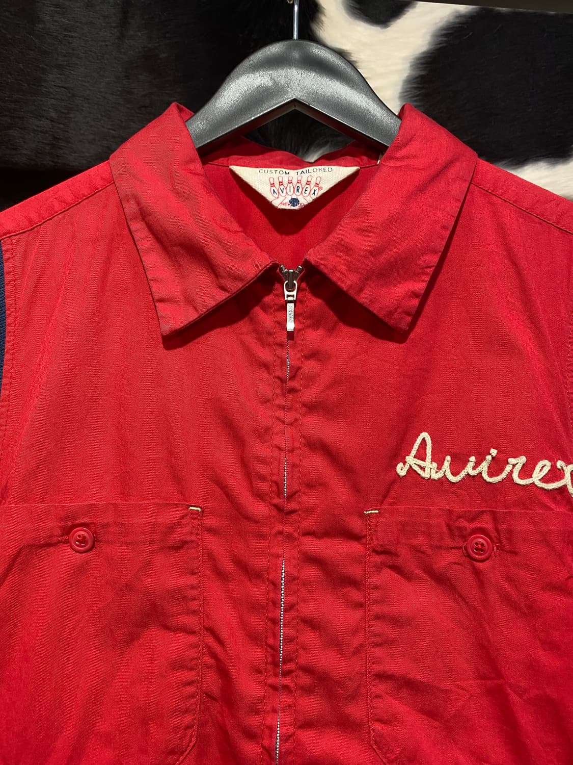 Avirex 자수디테일 니트배색 반팔 셔츠 상품이미지3