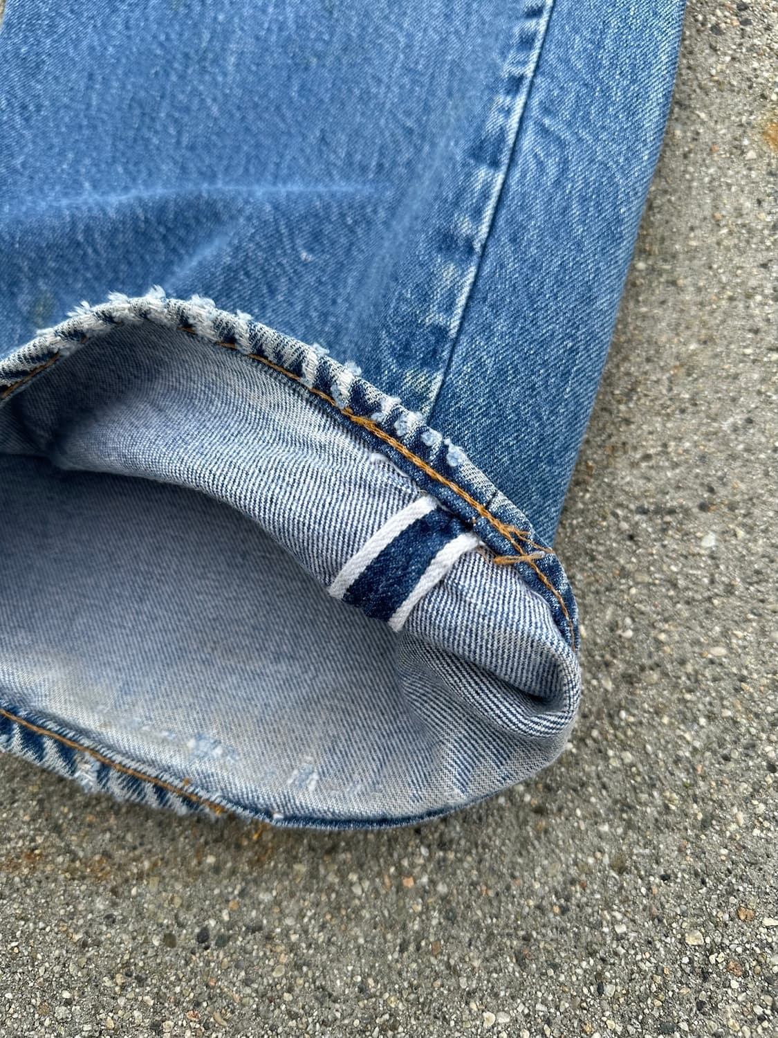 70s USA 빈티지 리바이스 501 66후기 셀비지 데님 팬츠 상품이미지4