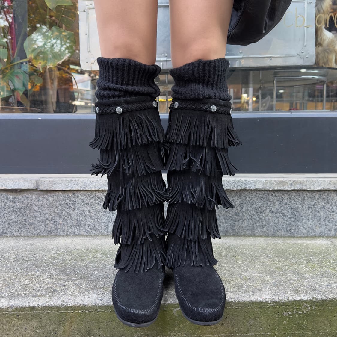 00s 리얼 스웨이드 미네통카 5단 프린지 부츠 상품이미지1