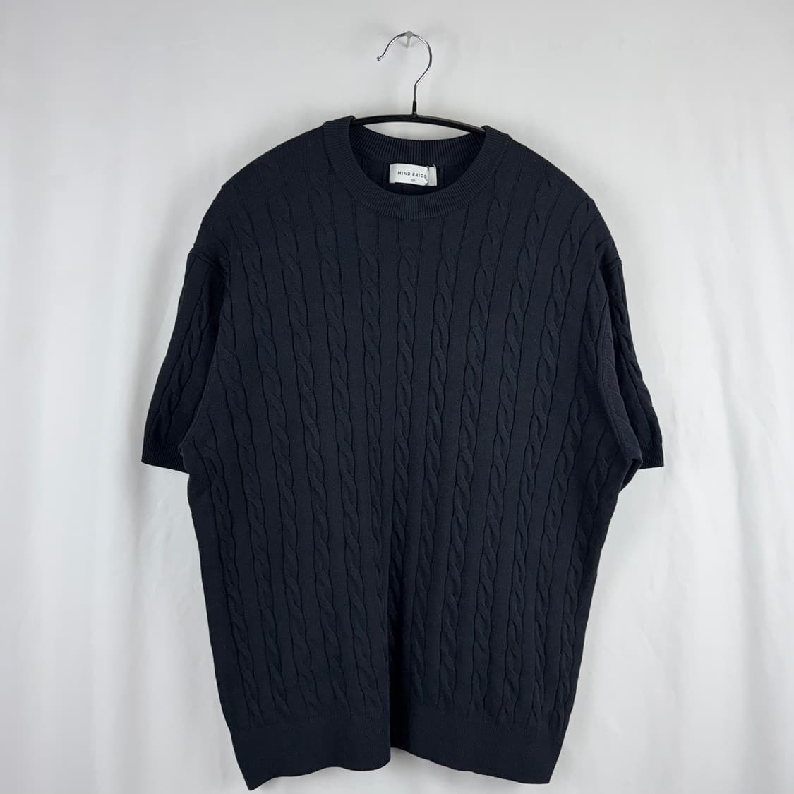 (100) 마인드브릿지 케이블 꽈배기 니트 반팔 상품이미지2