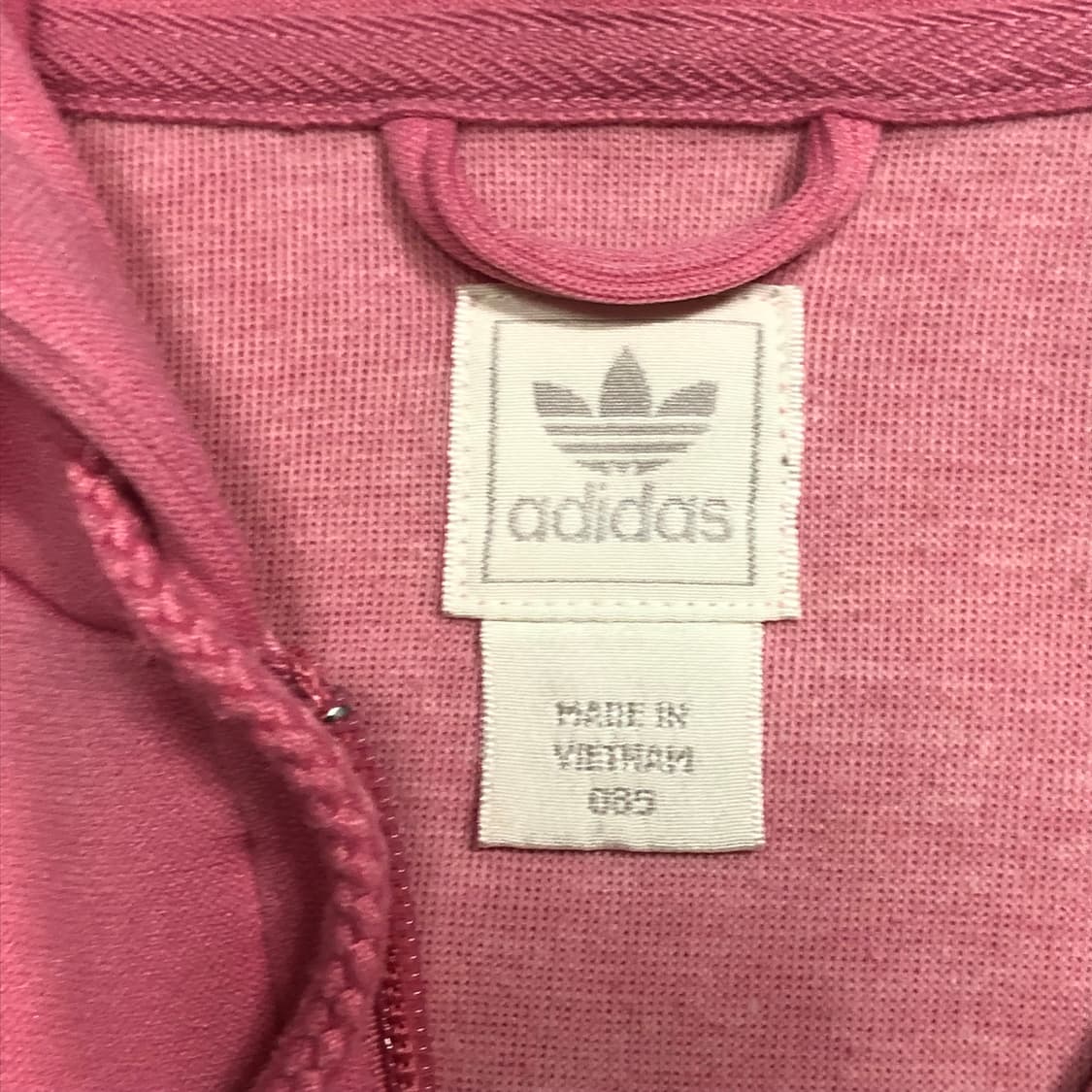 아디다스 핑크 흰색 후드 져지 상품이미지3