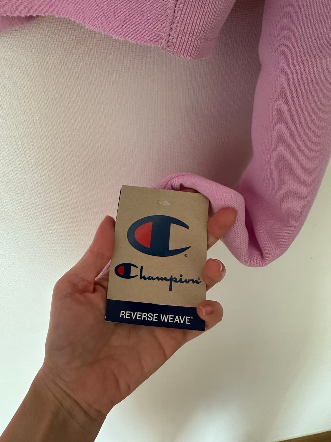 챔피온 크롭 후드 핑크 상품이미지2